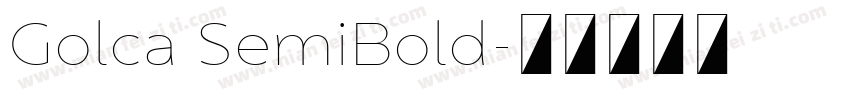 Golca SemiBold字体转换